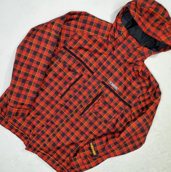 Burton White Collection Bit O Heaven Snowboard Jacket Men's L EUC Plaid - Picture 4 of 12